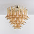 Amber Petal Glass Ceiling Lamp