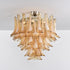 Amber Petal Glass Ceiling Lamp