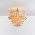 Amber Petal Glass Ceiling Lamp