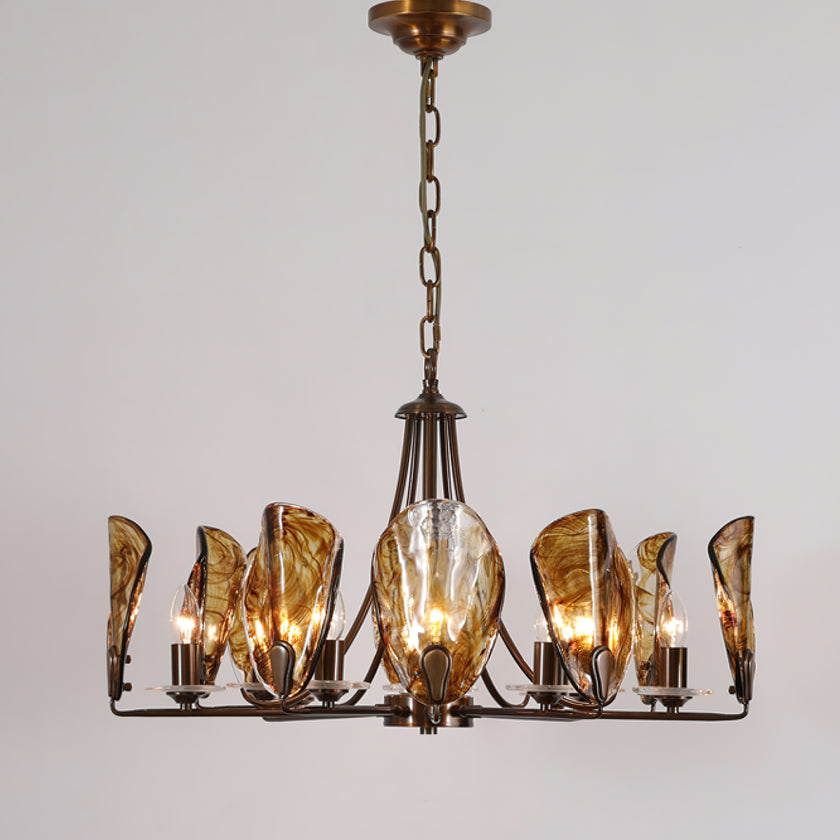 Amber Shell Chandelier