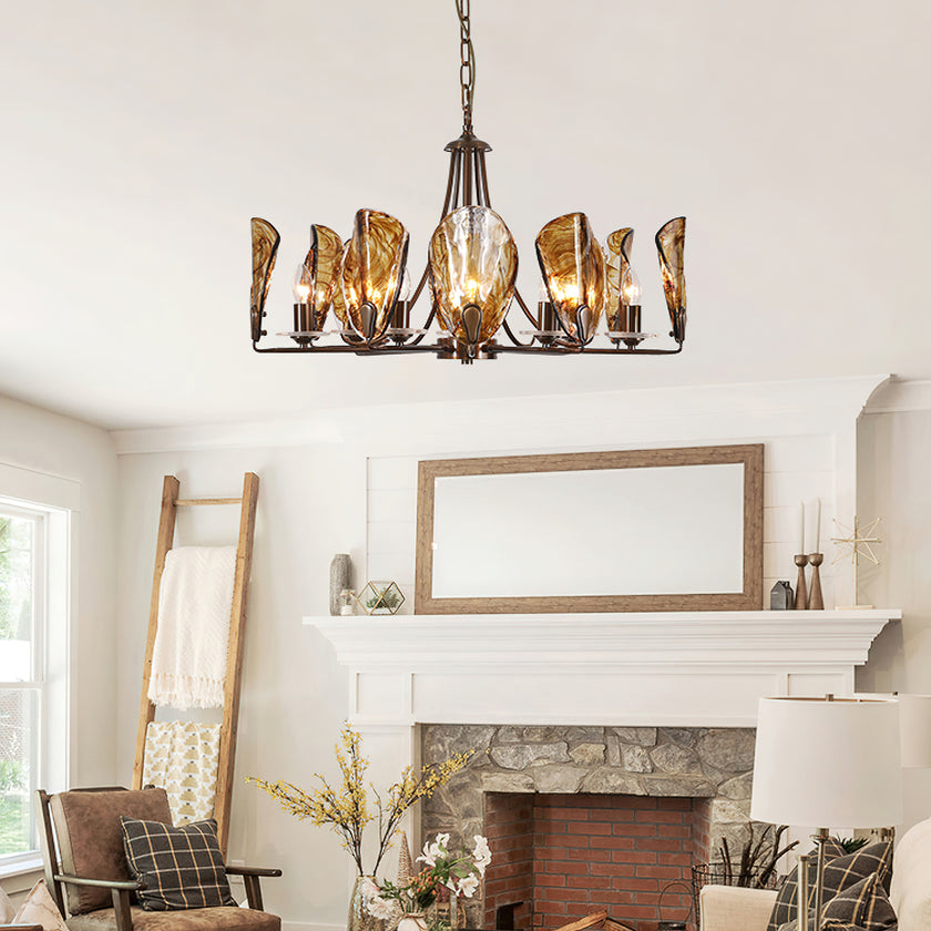 Amber Shell Chandelier