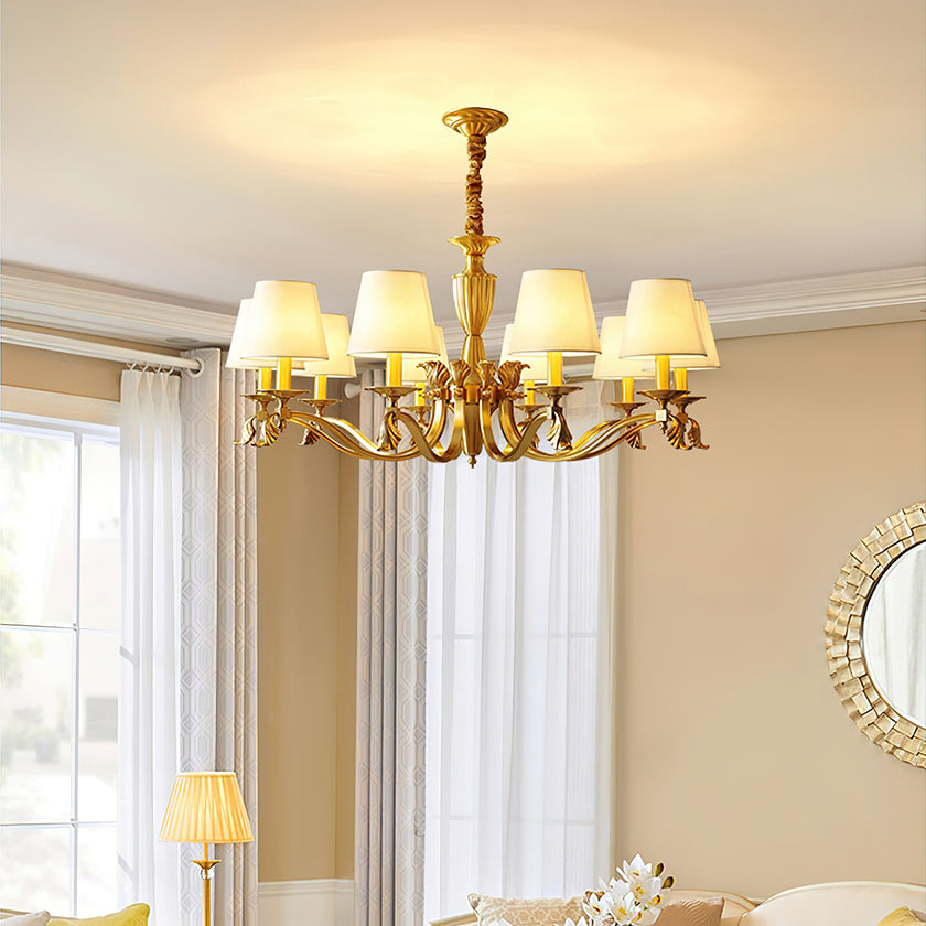 Brass Candlestick Chandelier
