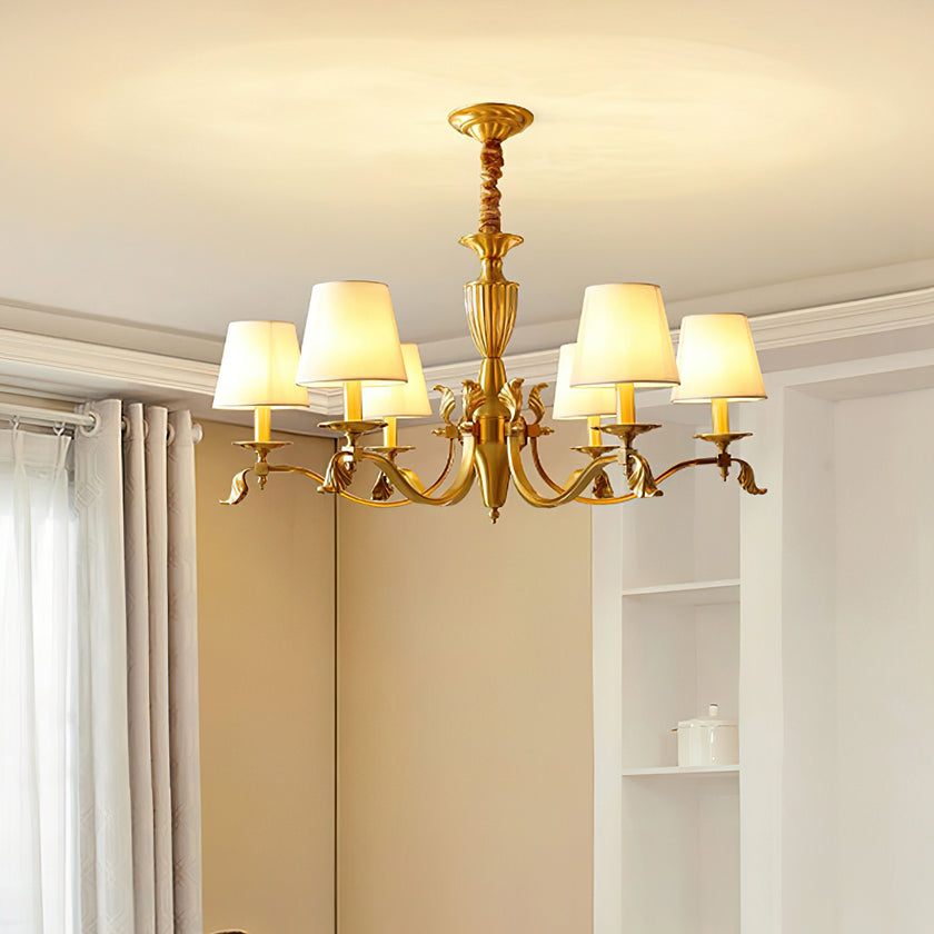 Brass Candlestick Chandelier