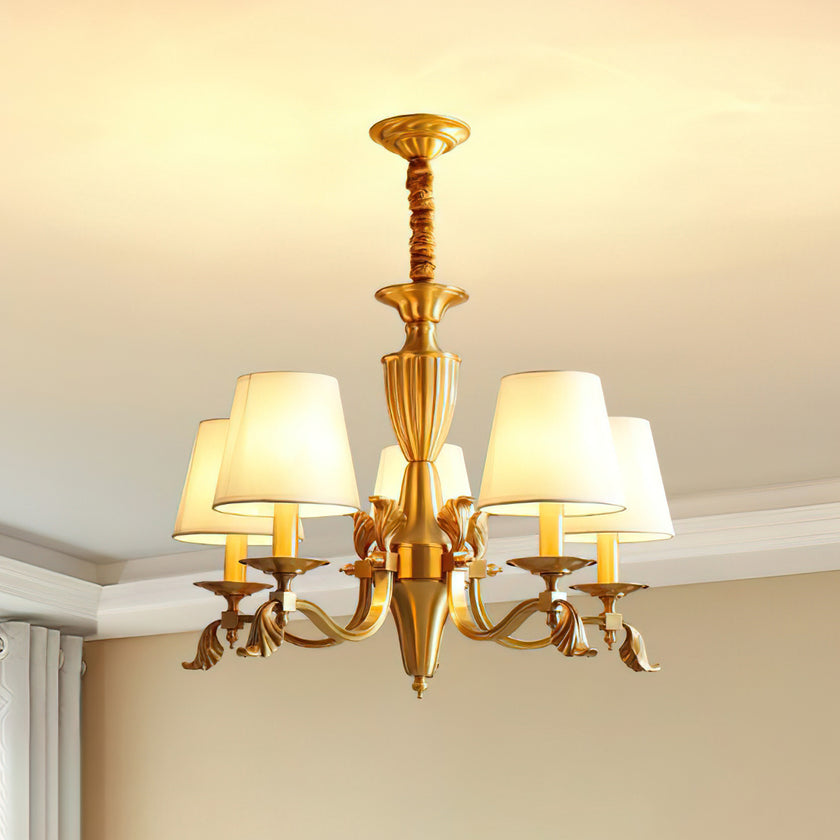 Brass Candlestick Chandelier