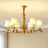 Brass Candlestick Chandelier