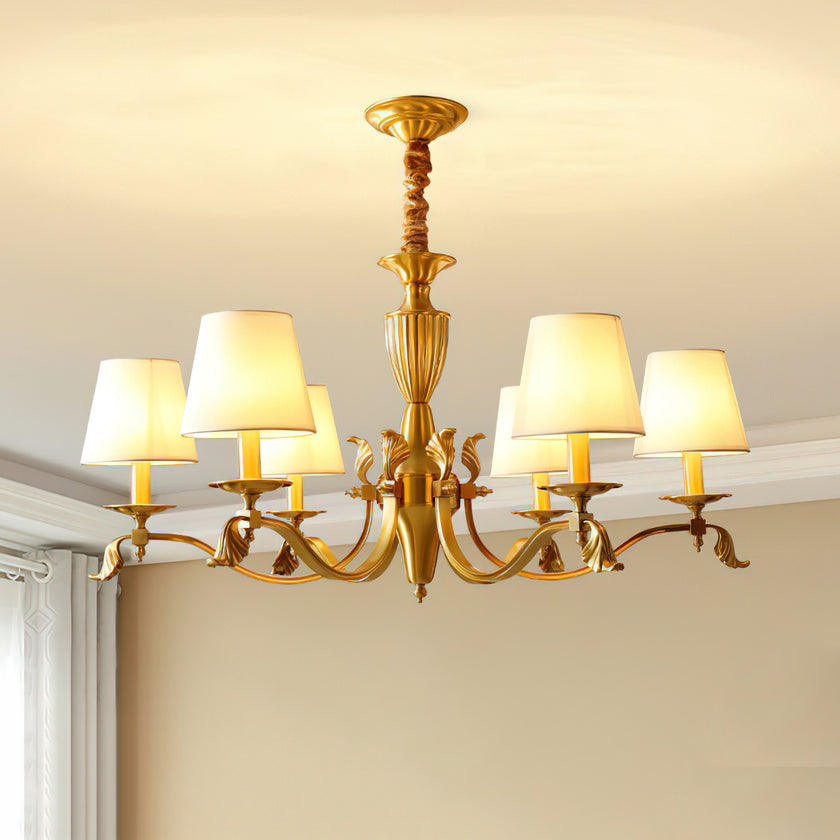 Brass Candlestick Chandelier