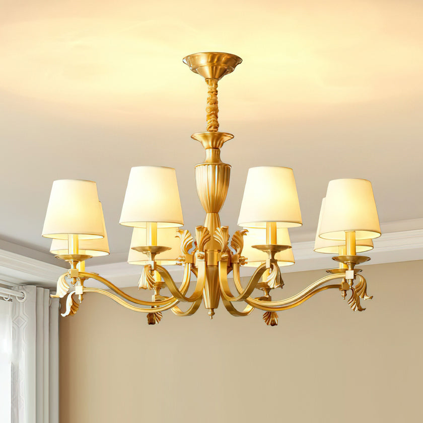 Brass Candlestick Chandelier