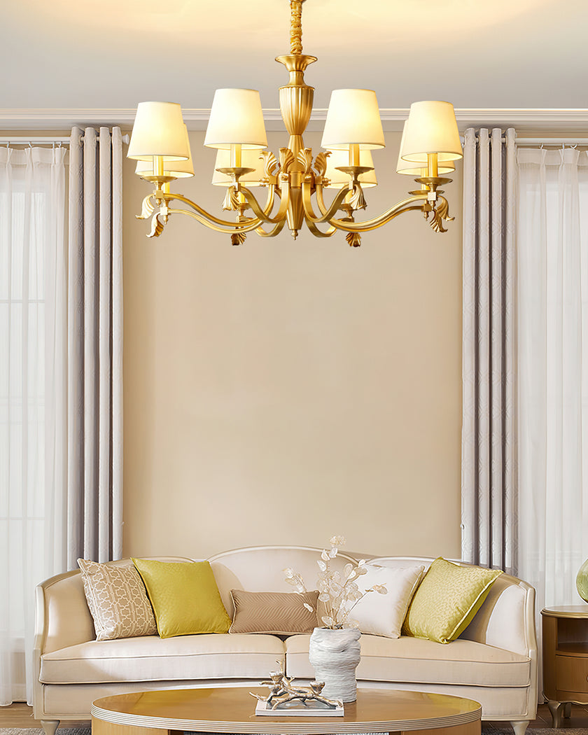 Brass Candlestick Chandelier