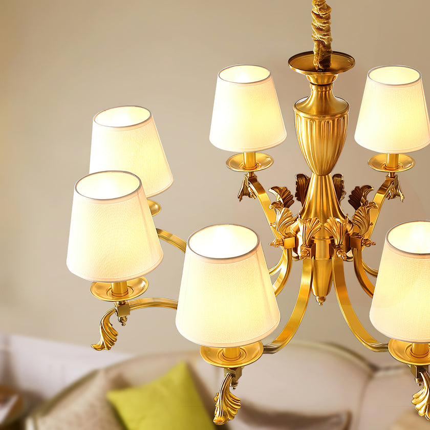 Brass Candlestick Chandelier