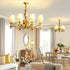 Brass Candlestick Chandelier