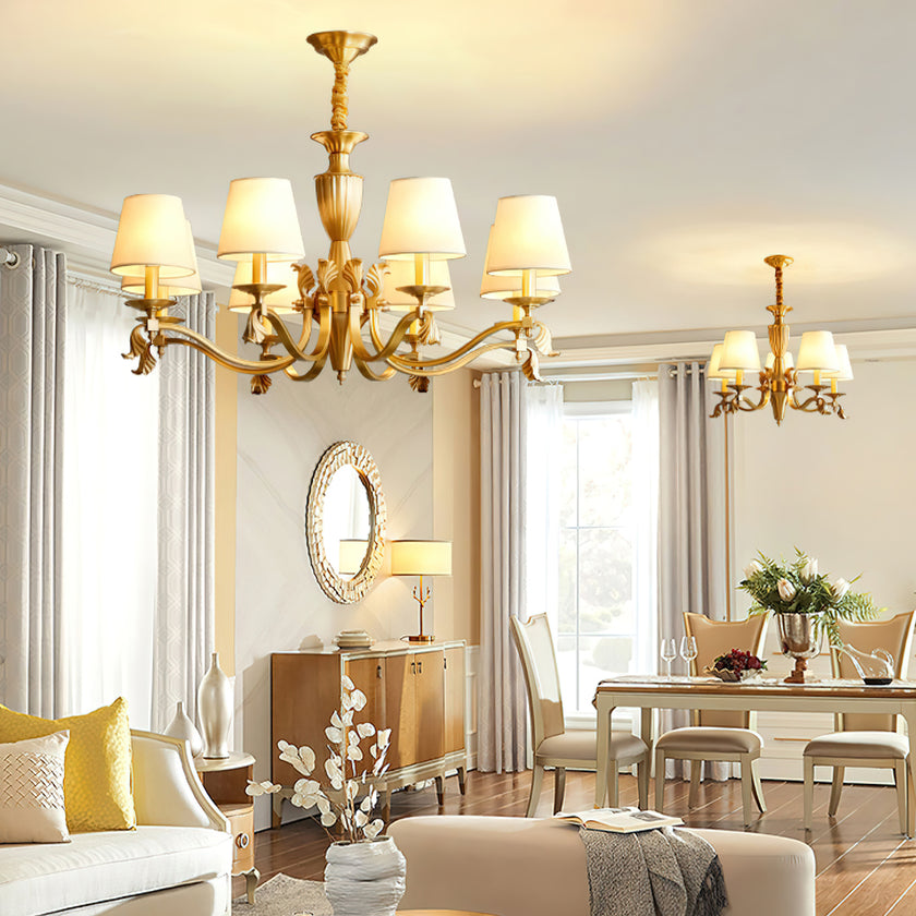 Brass Candlestick Chandelier