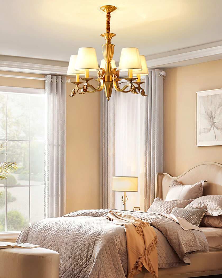 Brass Candlestick Chandelier