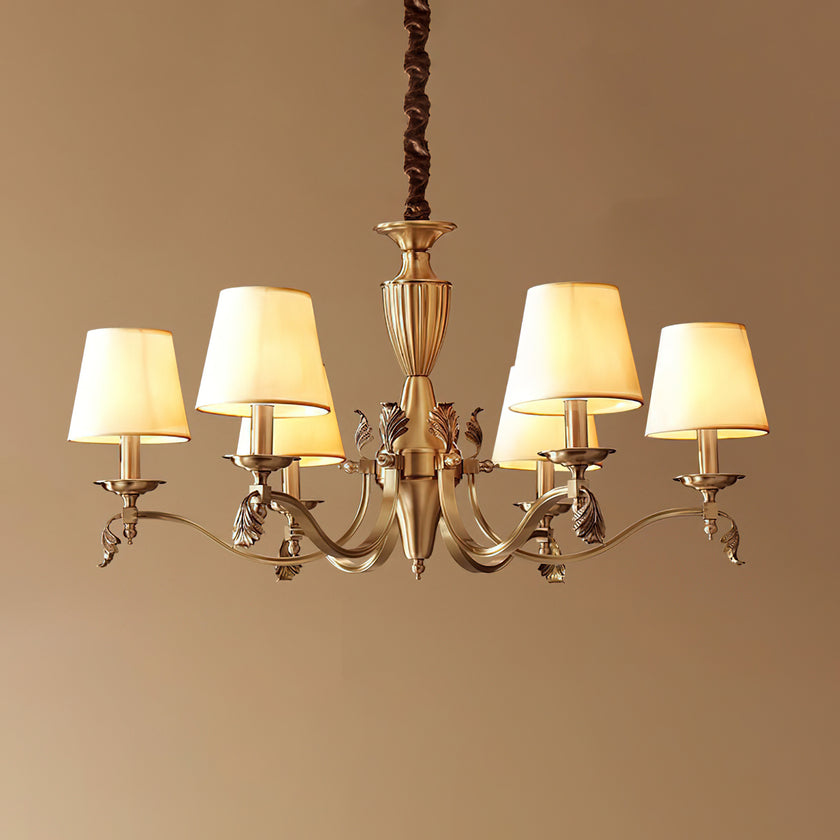 Brass Candlestick Chandelier
