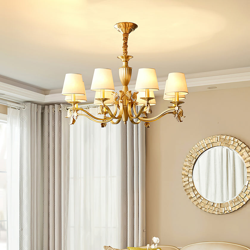Brass Candlestick Chandelier