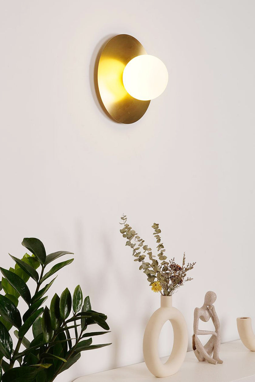 Brass Orb Wall Lamp