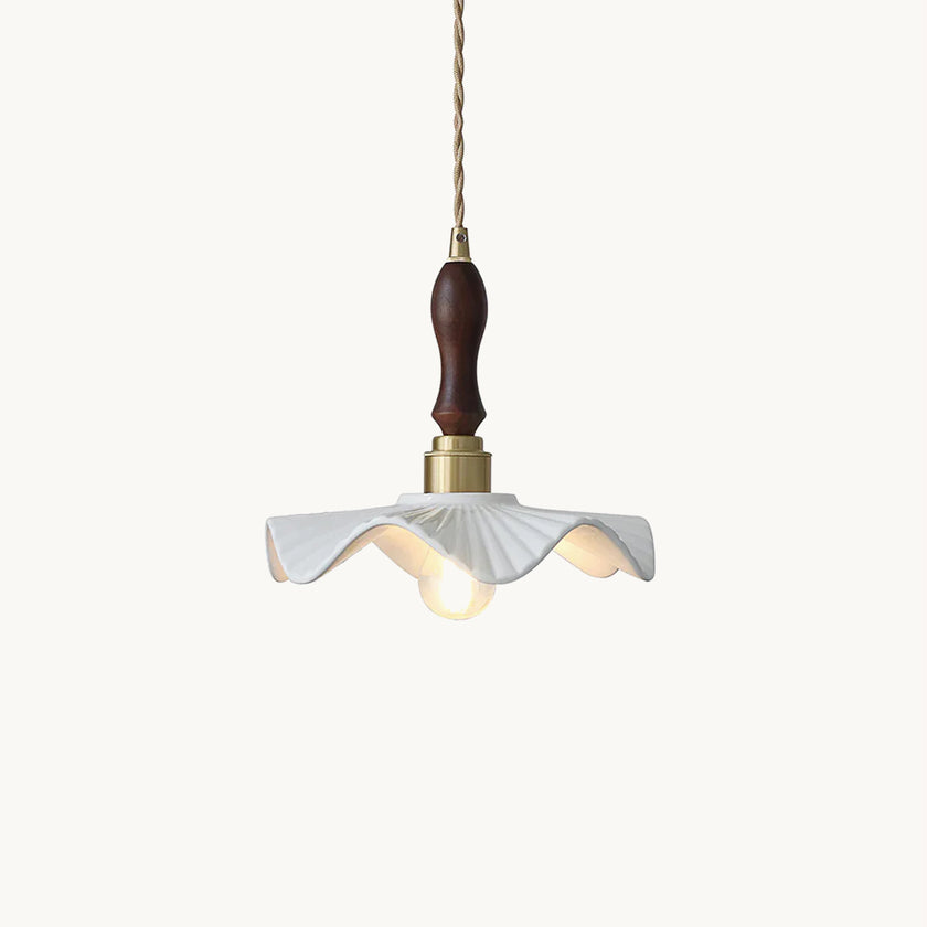 Ceramic Wave Flower Pendant Lamp