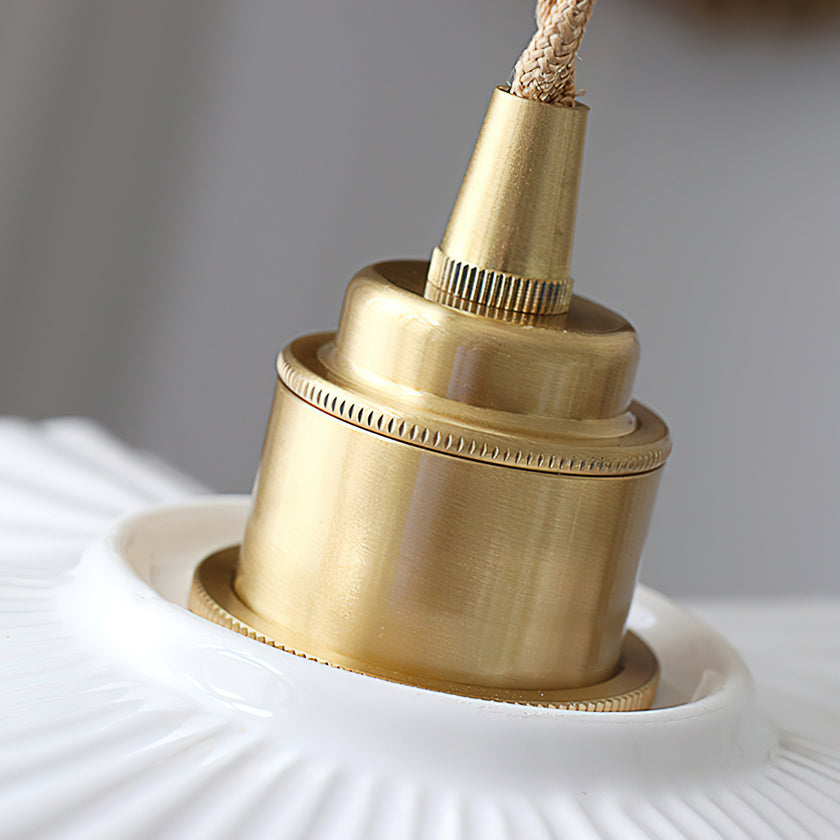 Ceramic Wave Flower Pendant Lamp