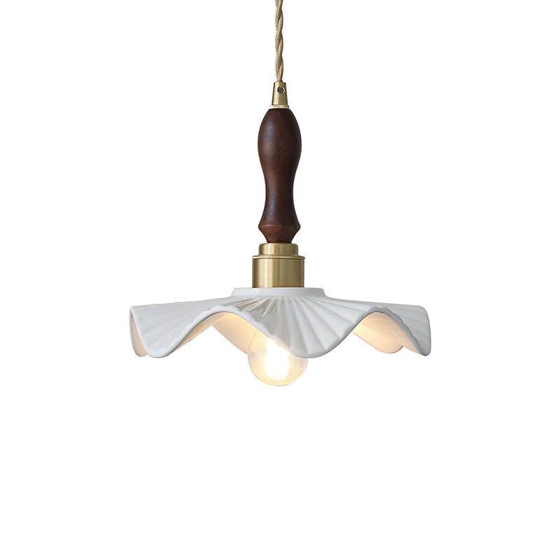 Ceramic Wave Flower Pendant Lamp