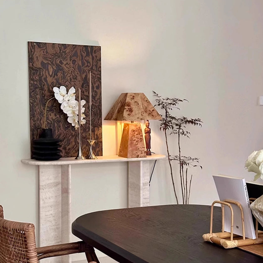 Clburl Burl Wood Table Lamp