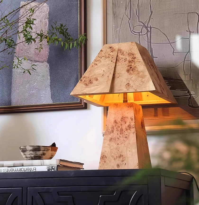 Clburl Burl Wood Table Lamp
