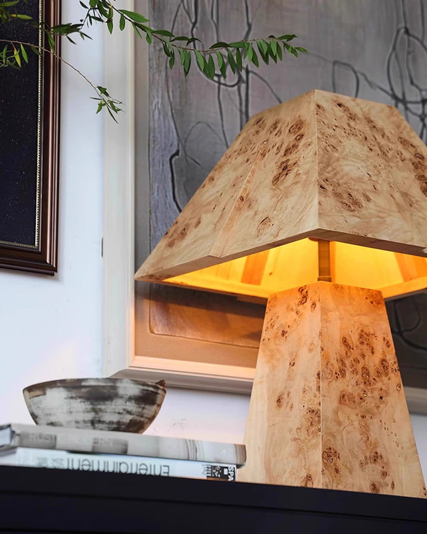 Clburl Burl Wood Table Lamp