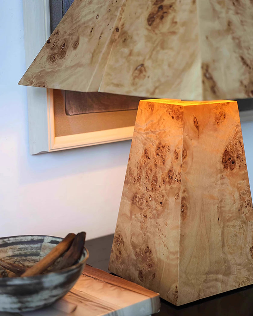 Clburl Burl Wood Table Lamp
