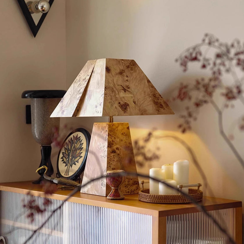 Clburl Burl Wood Table Lamp