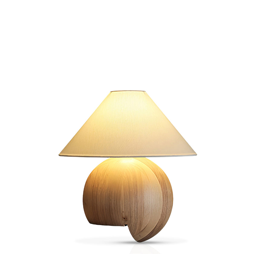 Corner Log Table Lamp