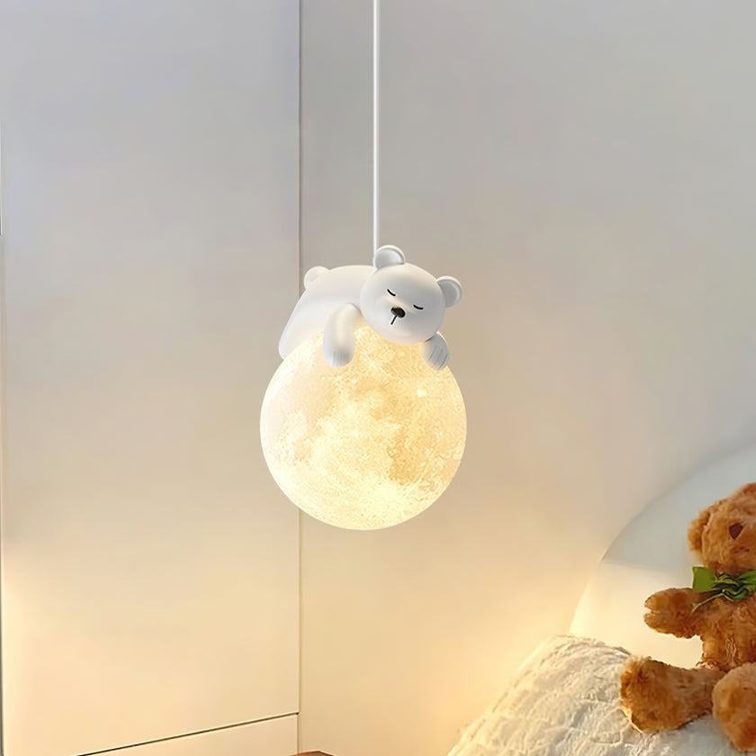 Cremefarbene Tier-Pendelleuchte