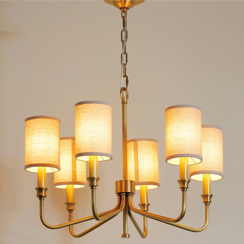 Cylinder Fabric Chandelier