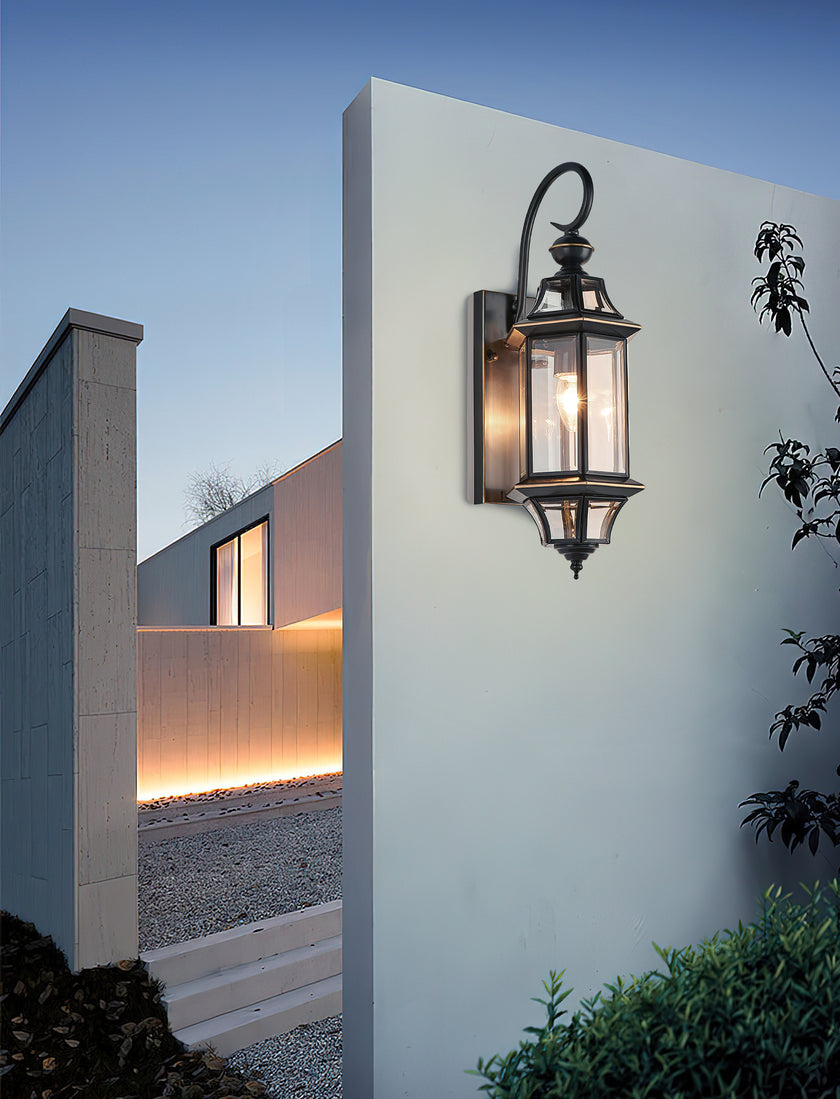 European Style Garden Brass Wall Lamp