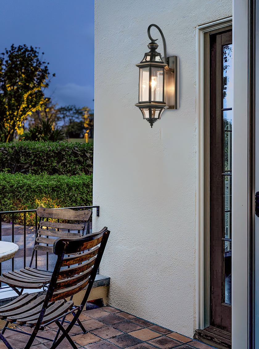 European Style Garden Brass Wall Lamp