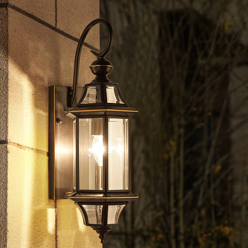 European Style Garden Brass Wall Lamp