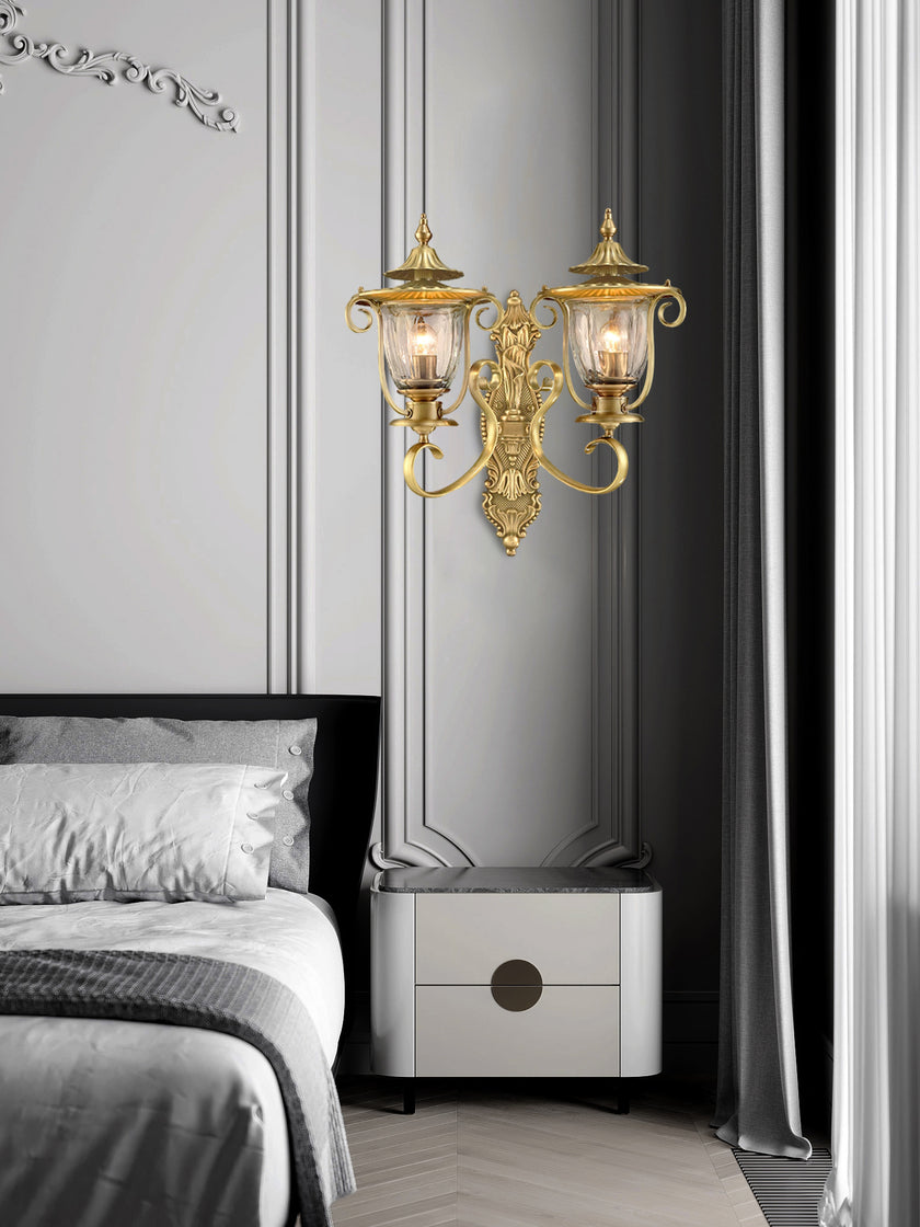European Style Palace Brass Wall Lamp