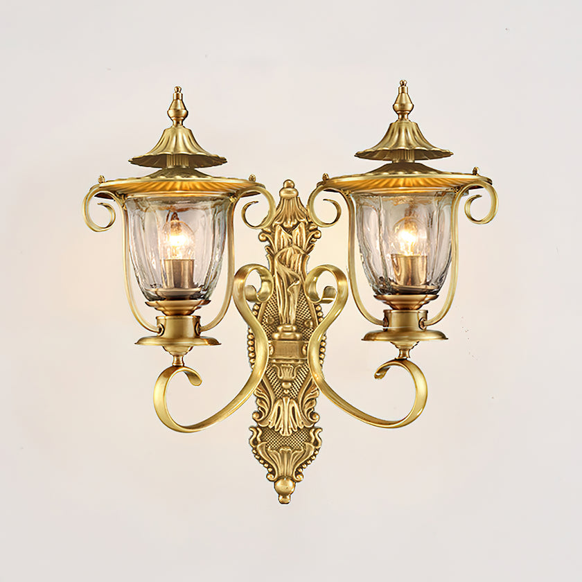 European Style Palace Brass Wall Lamp
