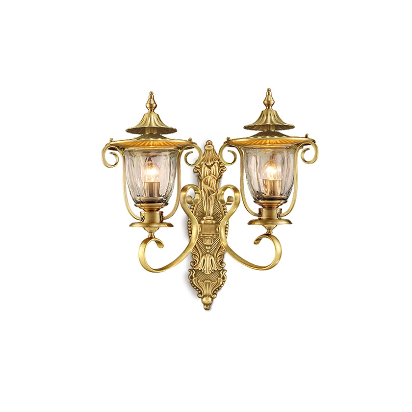 European Style Palace Brass Wall Lamp