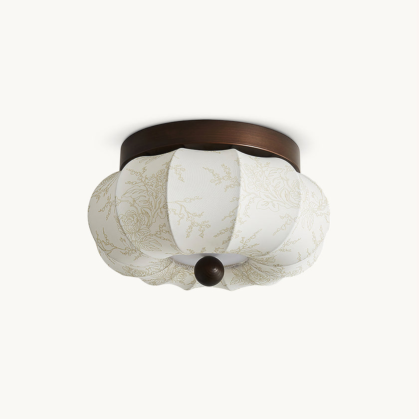 Fabric Pumpkin Ceiling Light