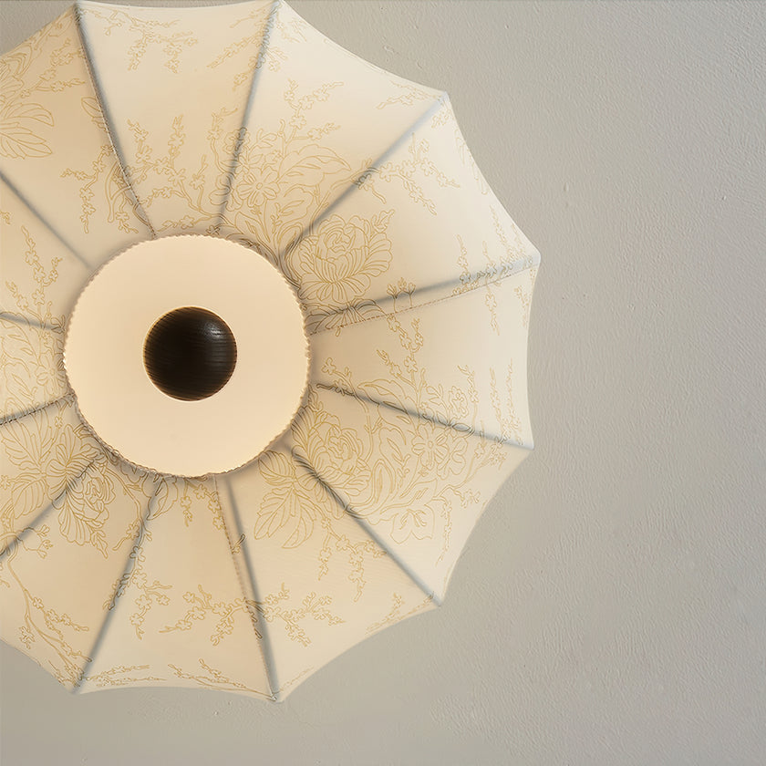 Fabric Pumpkin Ceiling Light