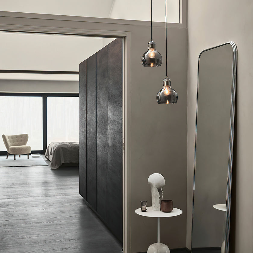 مصباح قلادة القرع الزجاجي