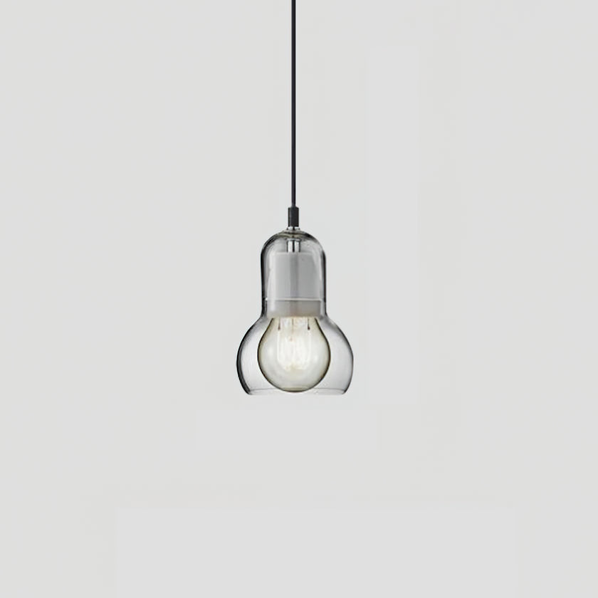 مصباح قلادة القرع الزجاجي