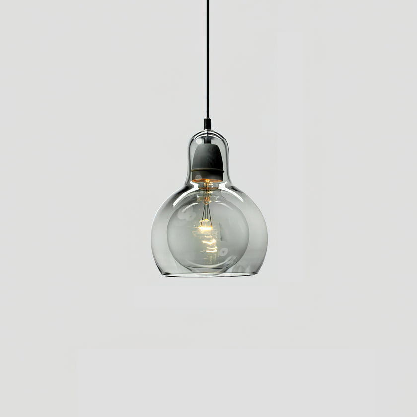 مصباح قلادة القرع الزجاجي