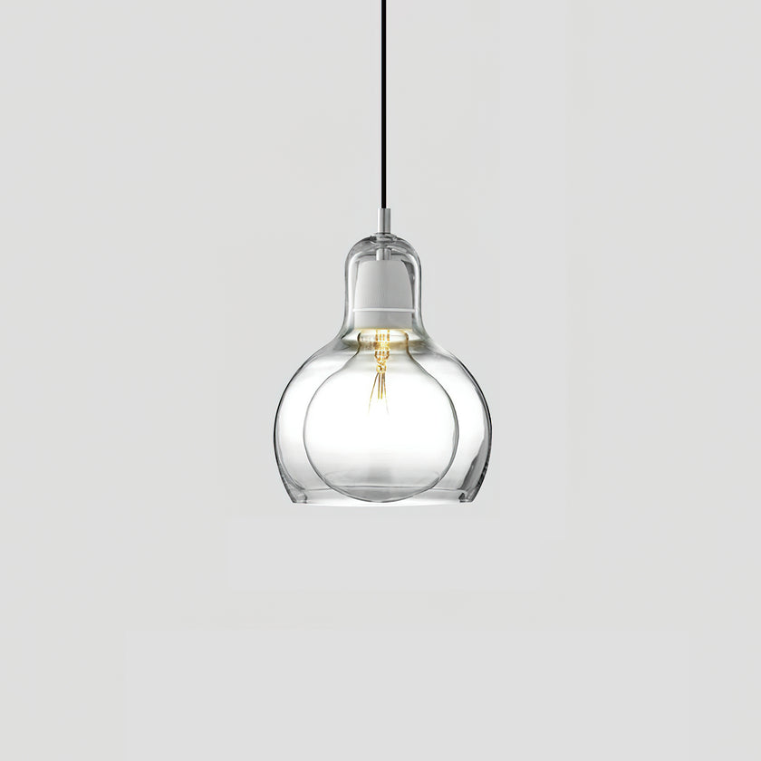 مصباح قلادة القرع الزجاجي