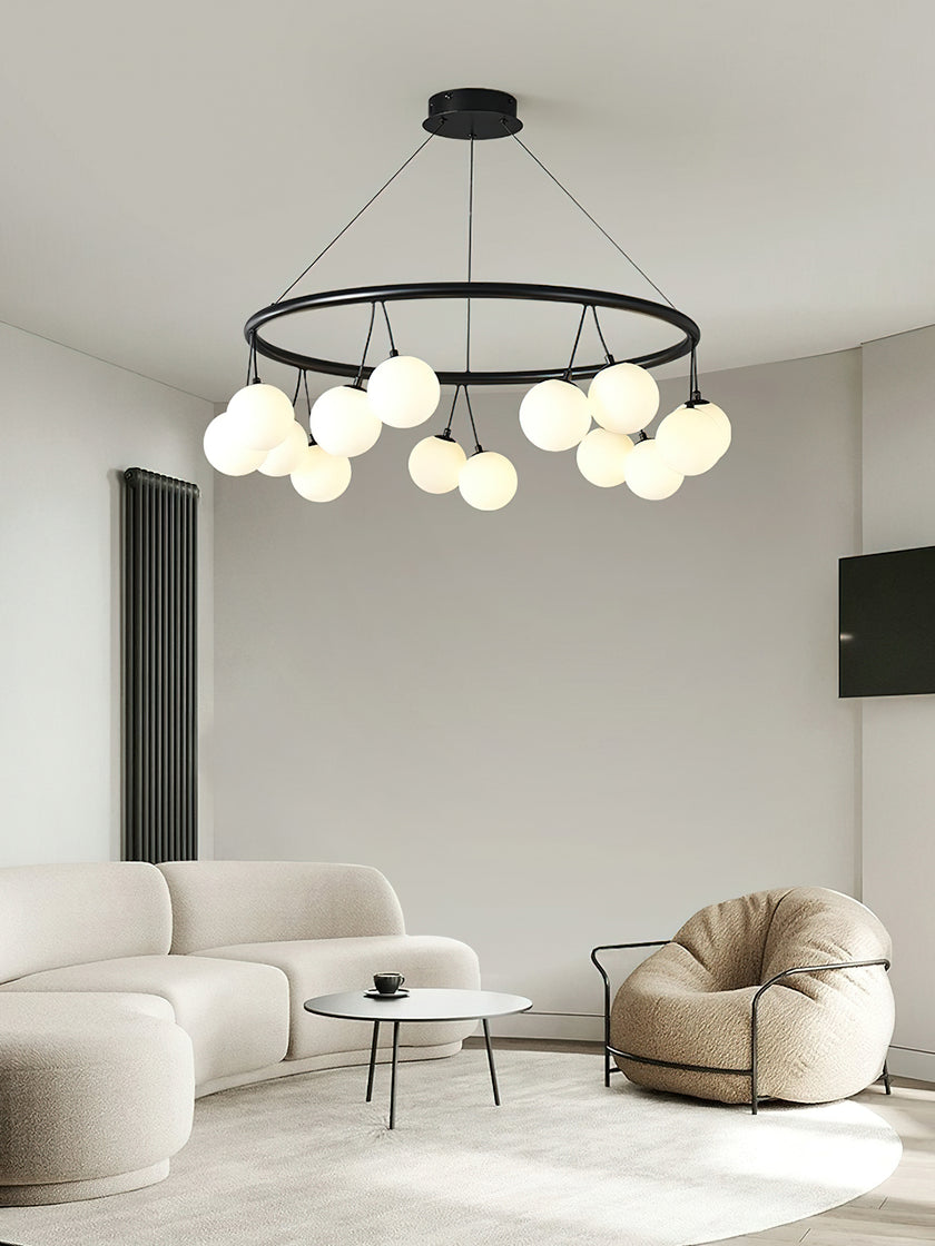 Jarvis Round Glass Chandelier