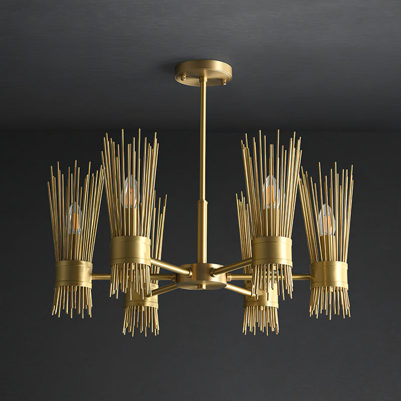 Modern Wagon Wheel Chandelier
