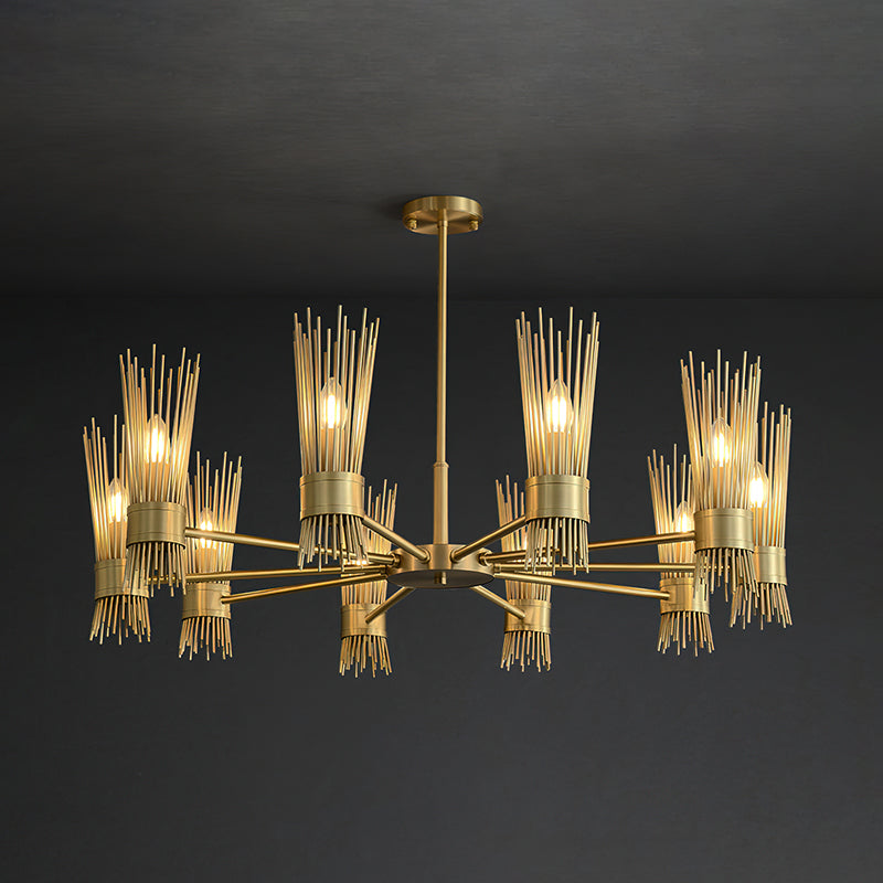 Modern Wagon Wheel Chandelier