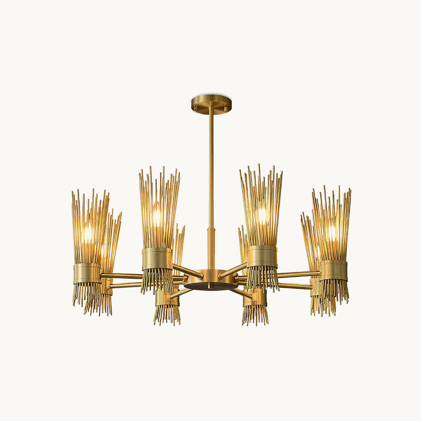 Modern Wagon Wheel Chandelier