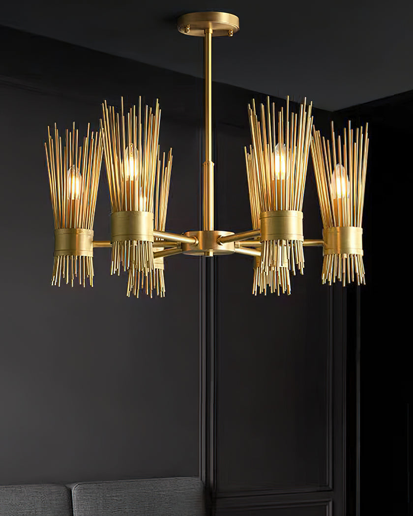 Modern Wagon Wheel Chandelier