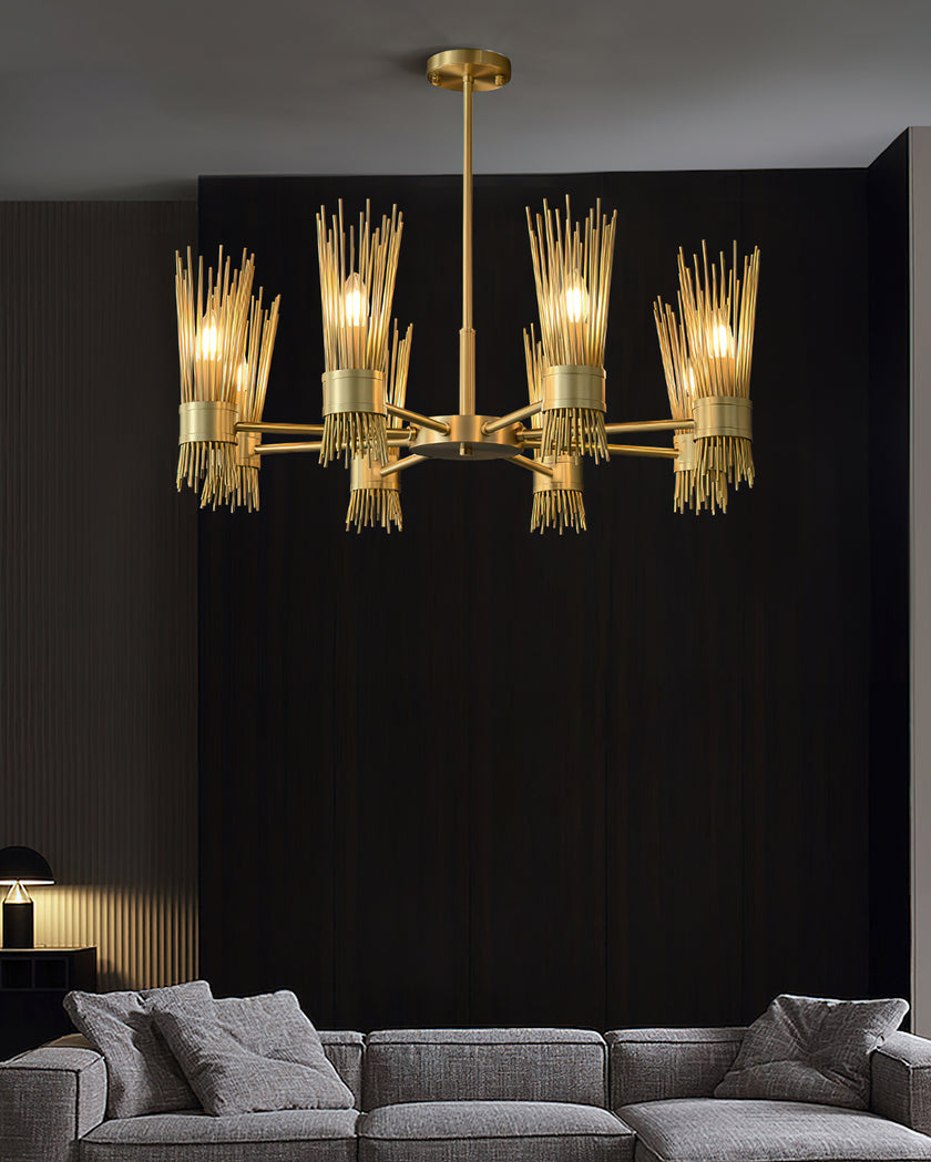 Modern Wagon Wheel Chandelier