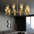 Modern Wagon Wheel Chandelier