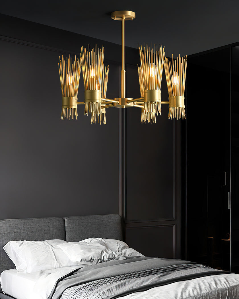 Modern Wagon Wheel Chandelier